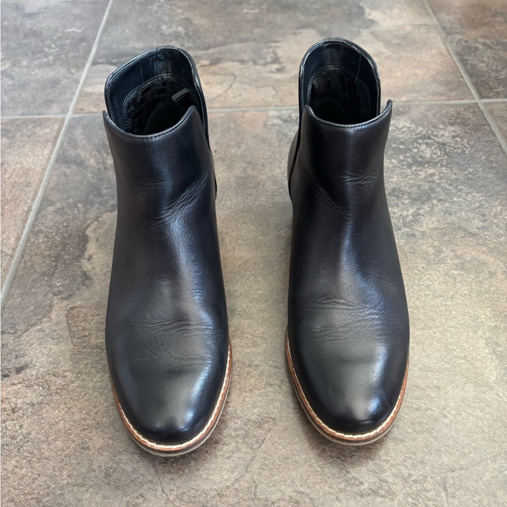 Cole Haan Black Leather Ankle Boots